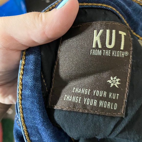 KUT from the Kloth Natalie Bootcut Jeans Dark Wash Denim Sz 16 - Picture 10 of 13